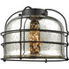 Franklin Restoration Bell Cage 1 Light 9 inch Matte Black Mini Pendant Ceiling Light in Incandescent, Silver Plated Mercury, Franklin Restoration